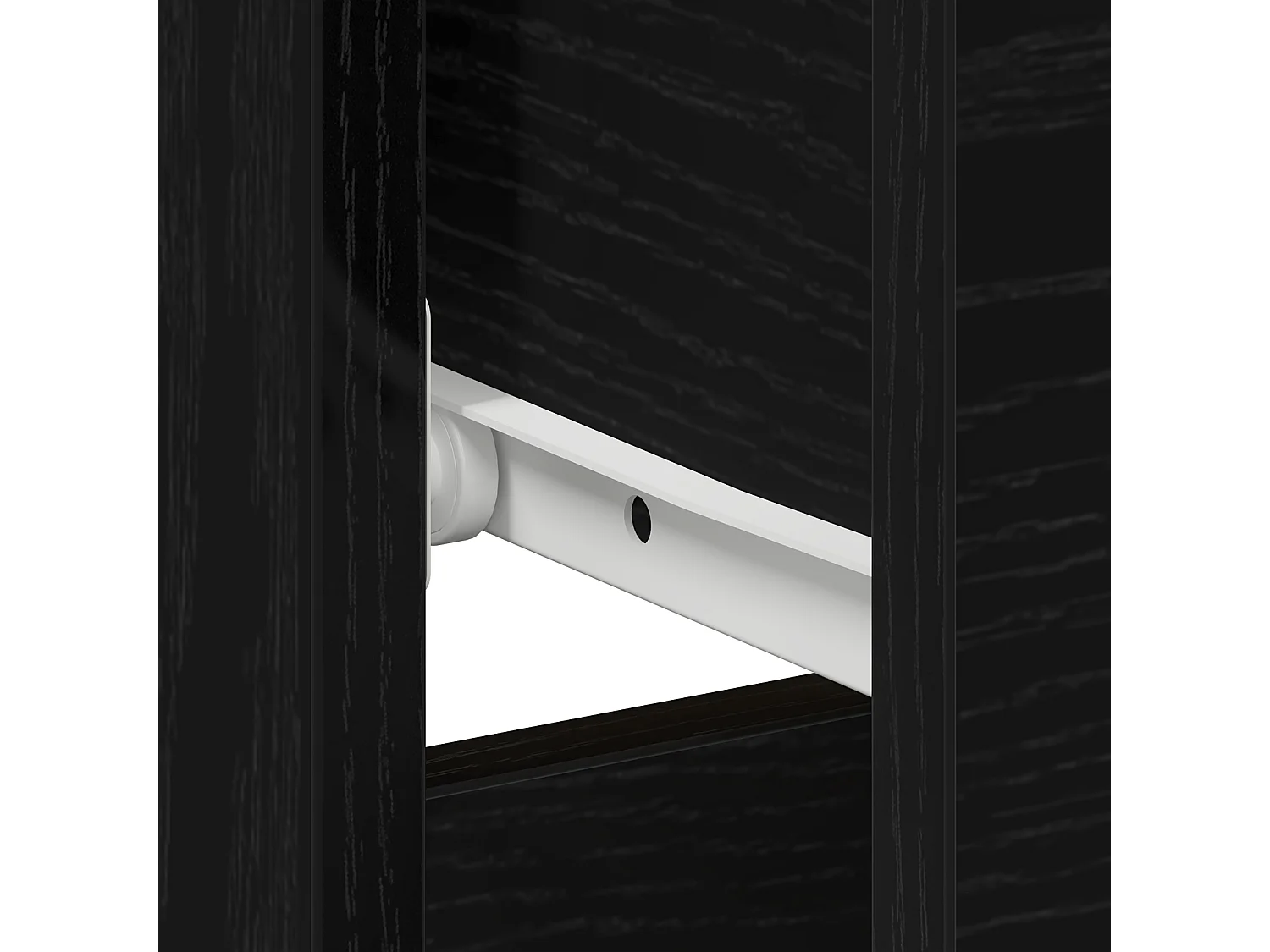 Table de nuit Noir Chêne 40x40x50 cm en bois d'ingénierie