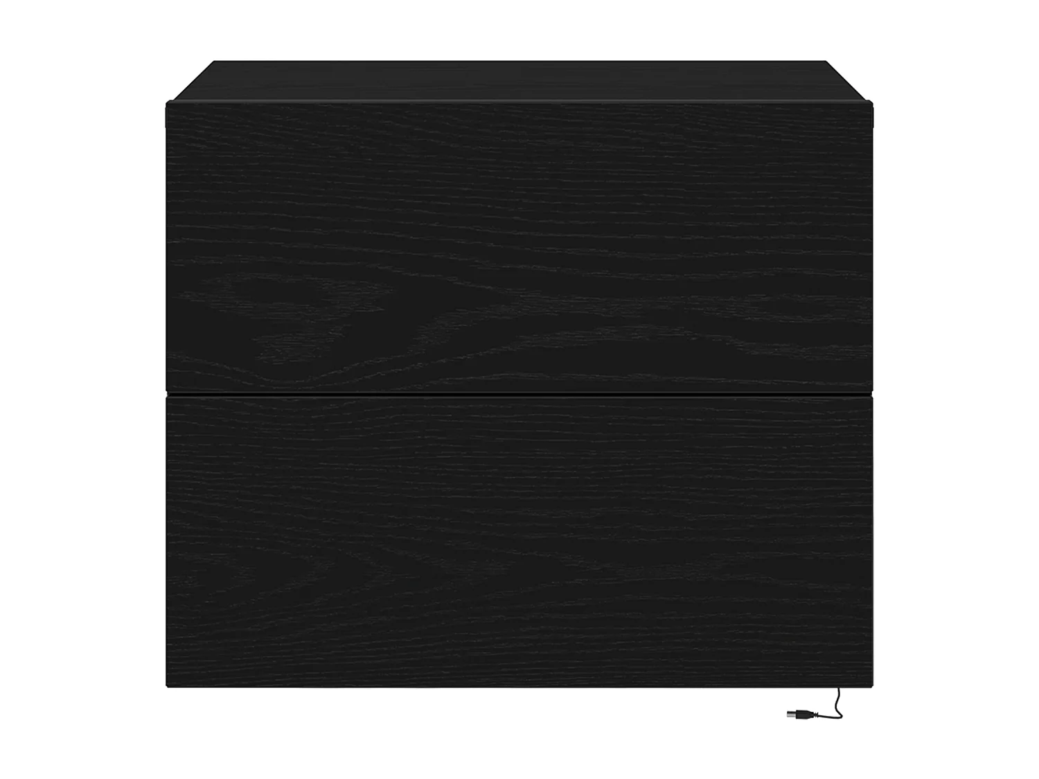 Armoires de chevet avec lumières LED murales 2 pcs Chêne noir