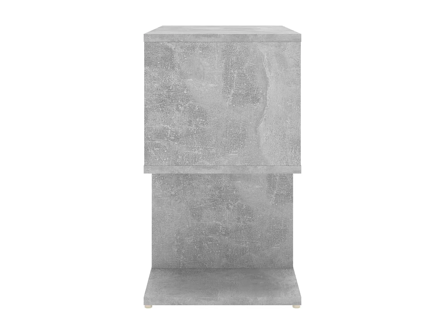 Comodino grigio cemento 50x30x51,5 cm in legno ingegnerizzato