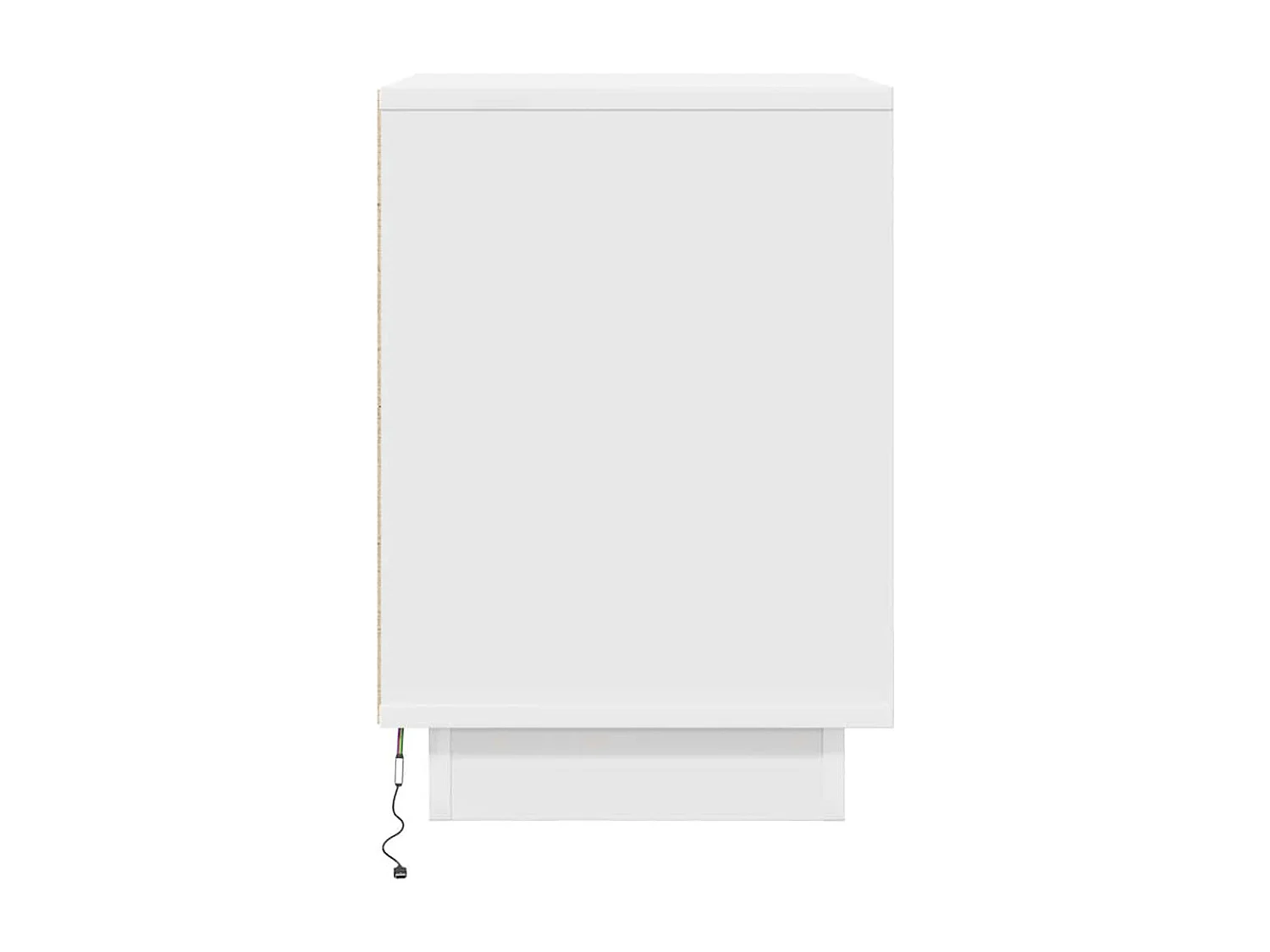 Nachtkastje met LED-verlichting wit 38x34x50 cm