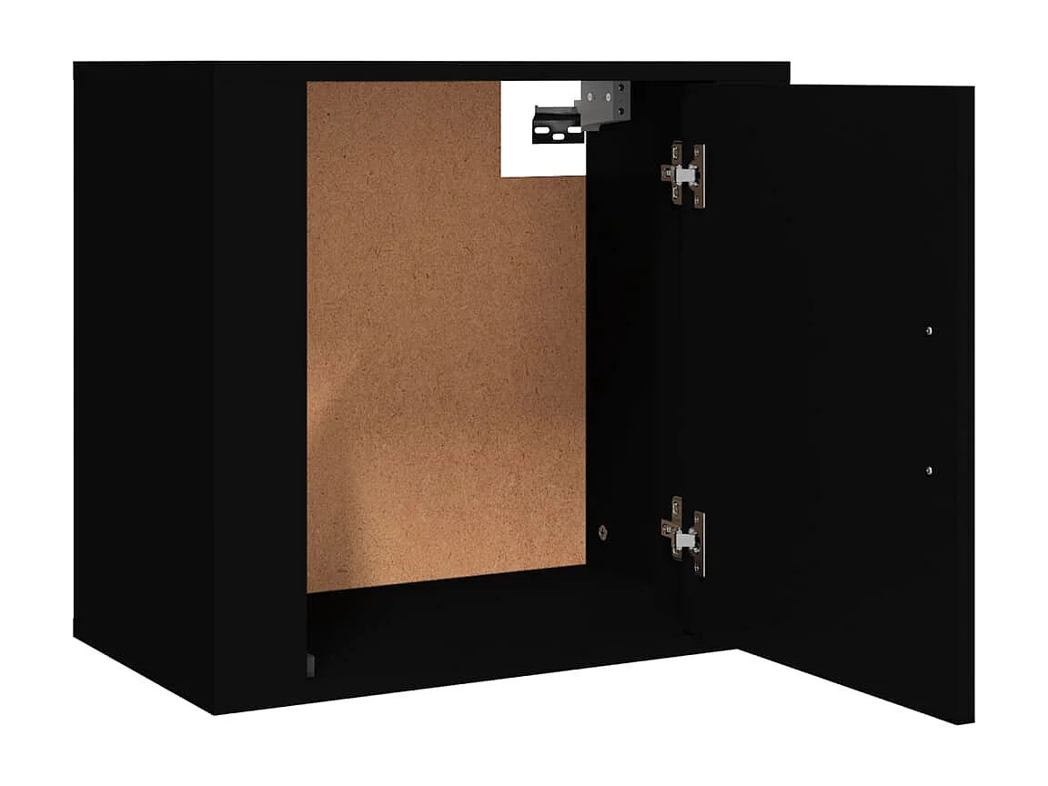 Wandnachtkastjes 2 stuks Zwart 50x30x47 cm