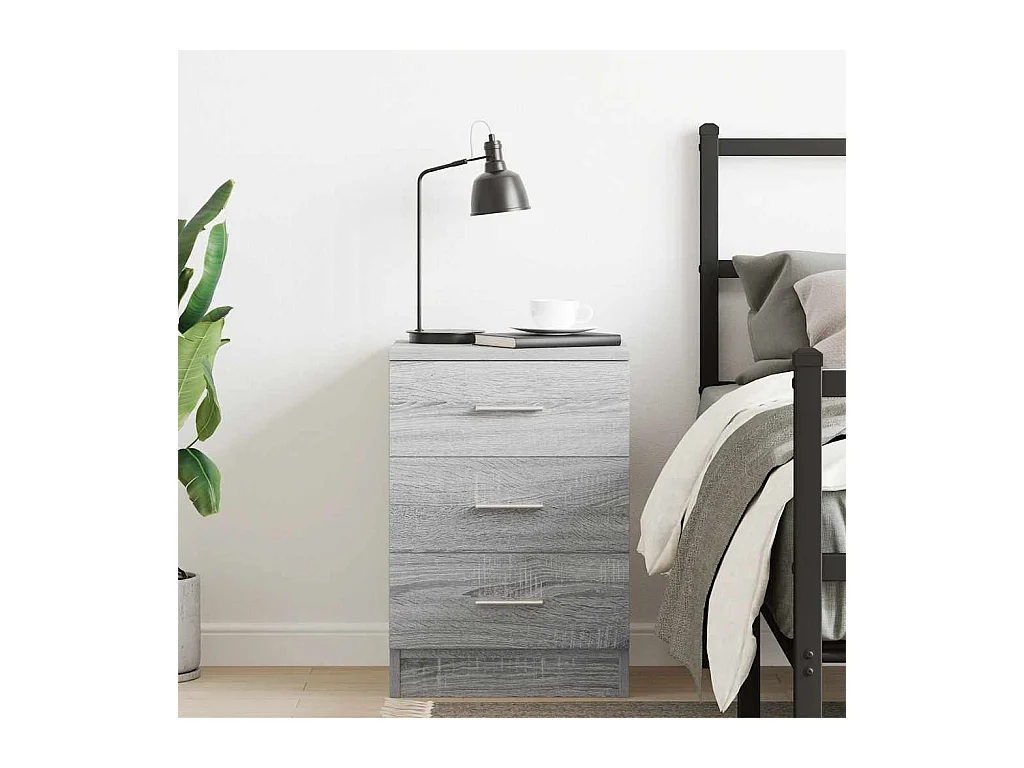 Table de chevet Sonoma gris 38x35x56 cm Bois d'ingénierie