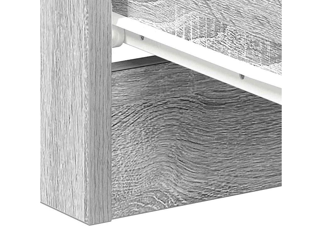 Comodino Sonoma Grey 38x35x56 cm in legno ingegnerizzato