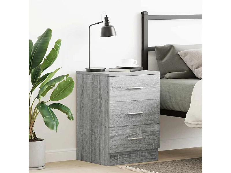 Table de chevet Sonoma gris 38x35x56 cm Bois d'ingénierie