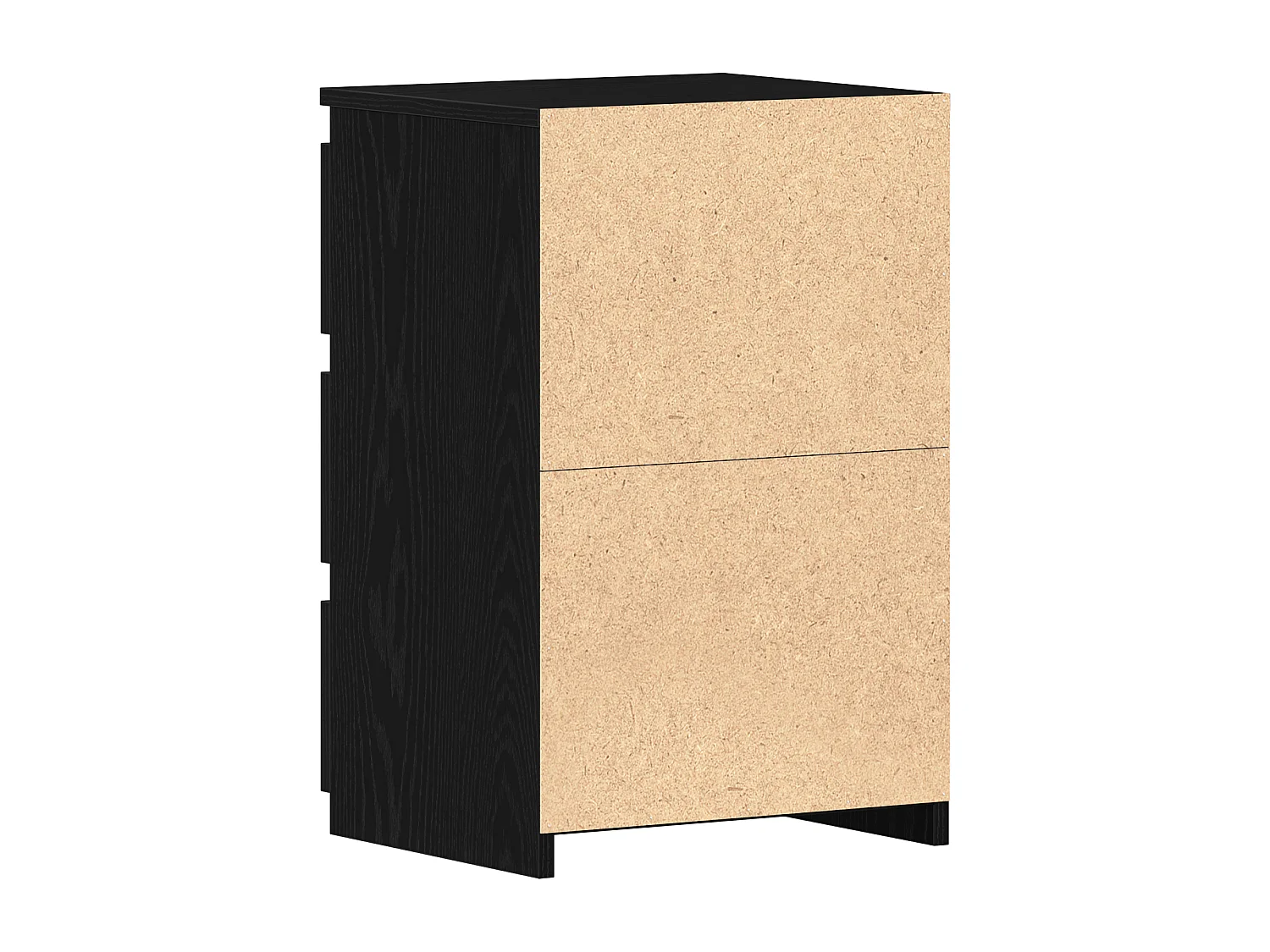 Table de chevet noire en chêne, 40x35x62,5 cm en bois conçu