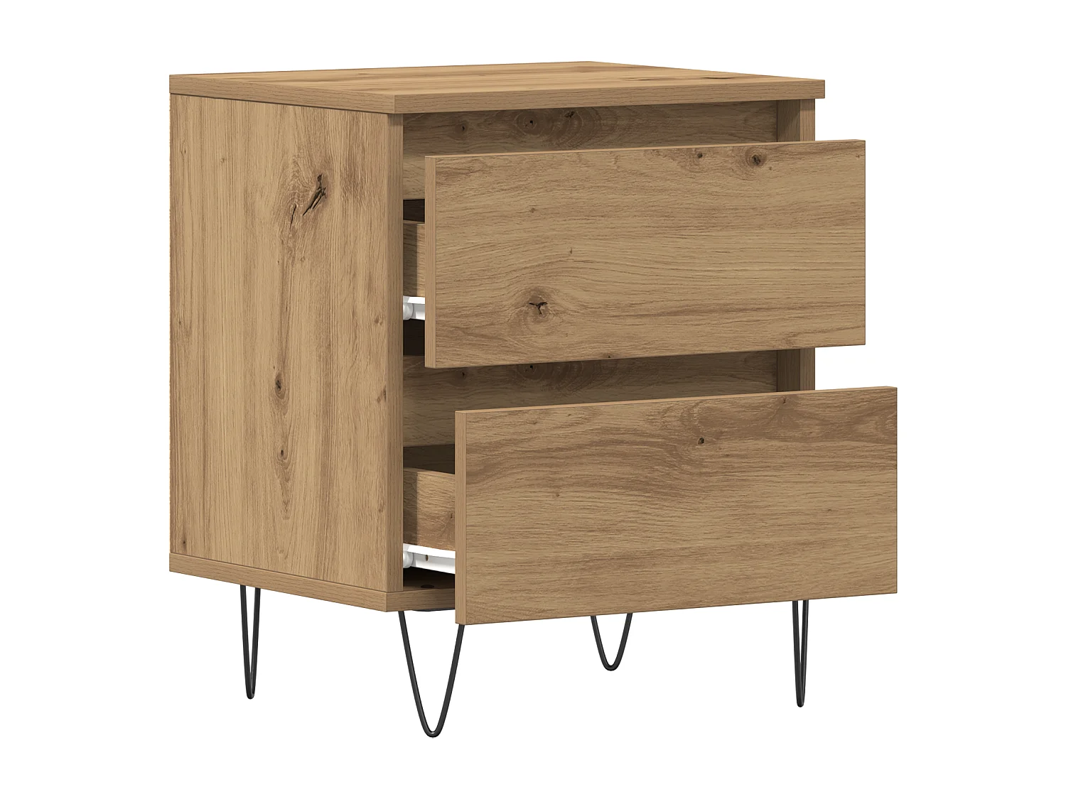 Comodino artigianale in rovere 40x35x50 cm in legno ingegnerizzato