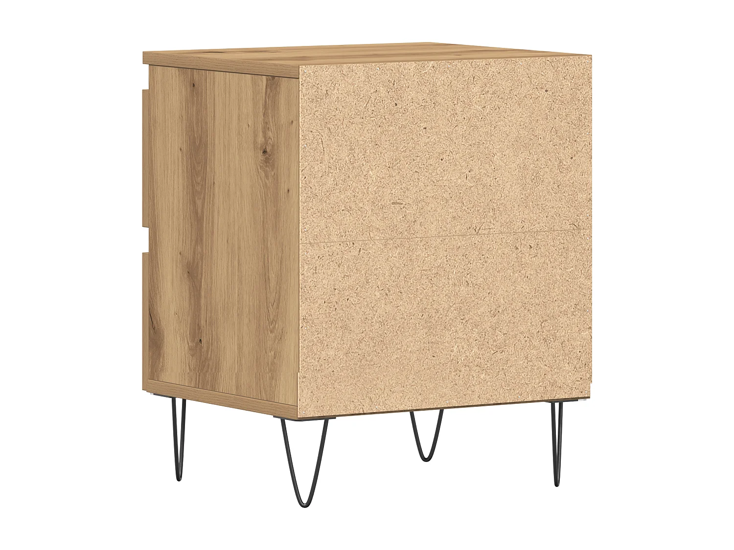 Comodino artigianale in rovere 40x35x50 cm in legno ingegnerizzato