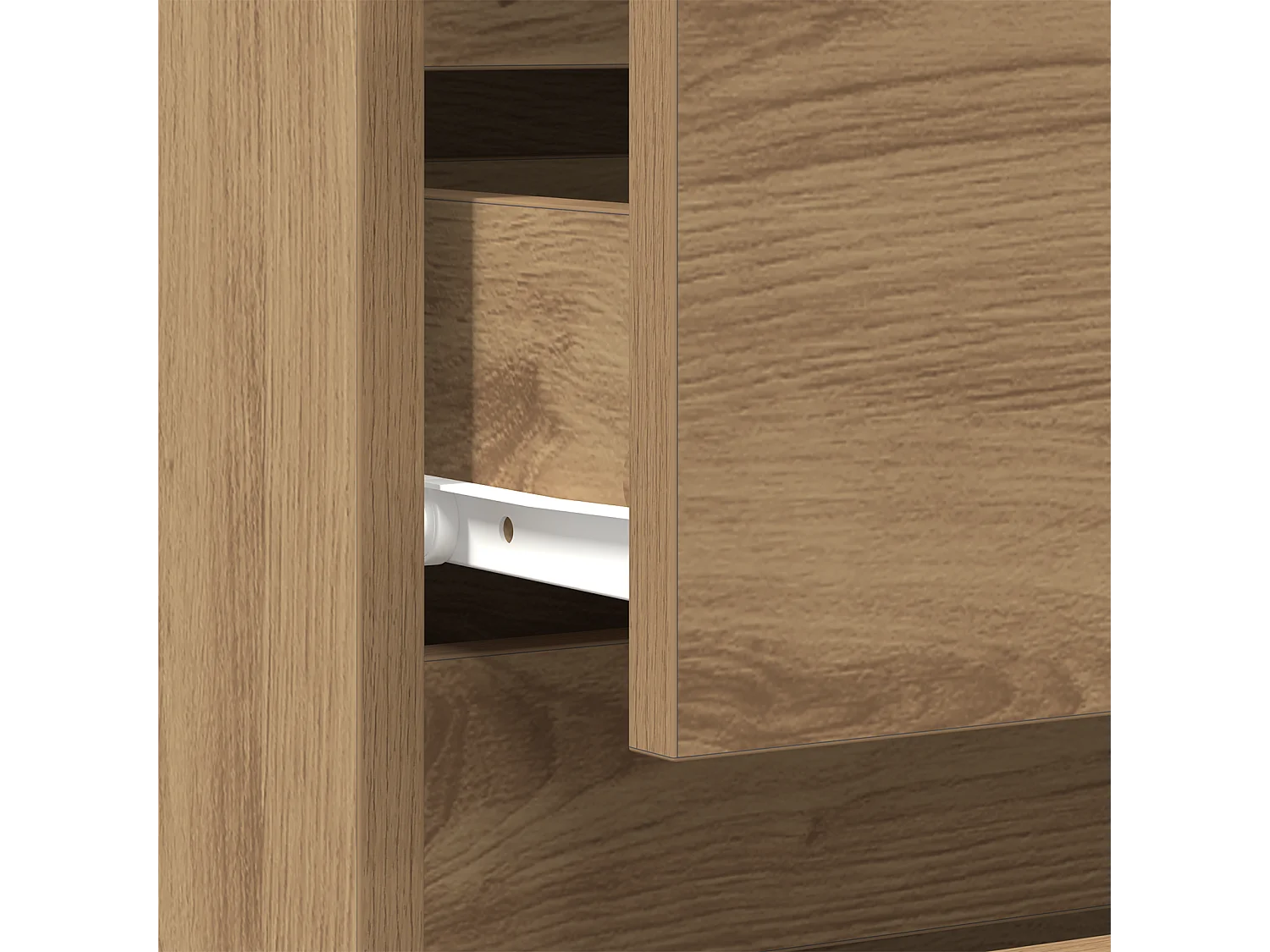 Table de chevet en chêne artisanal 40x35x50 cm en bois d'ingénierie