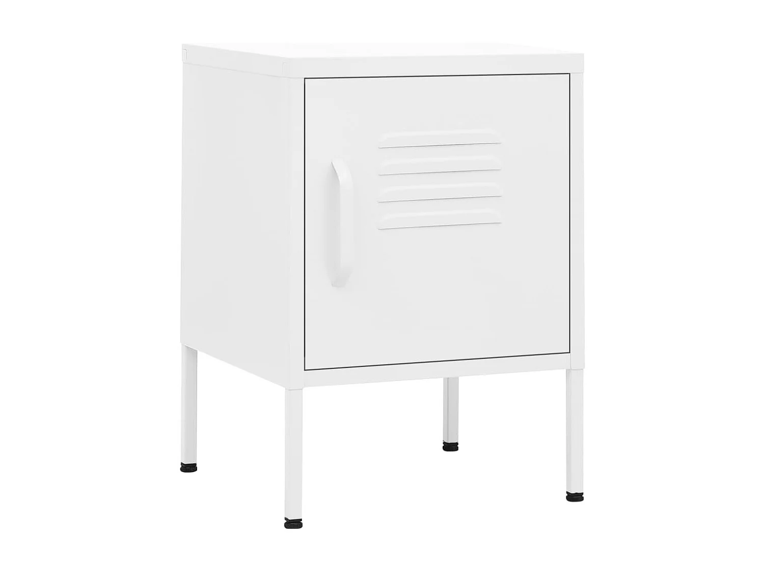 Table de chevet Blanc 35x35x51 cm Acier