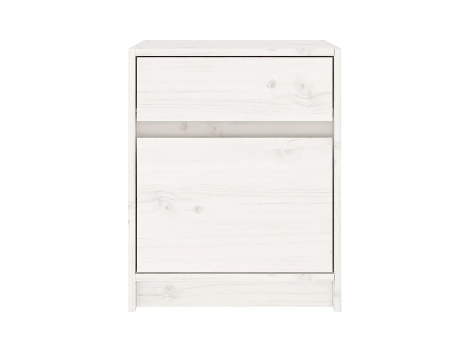 Nachtkastjes 2 stuks Wit 40x31x50 cm Massief grenenhout