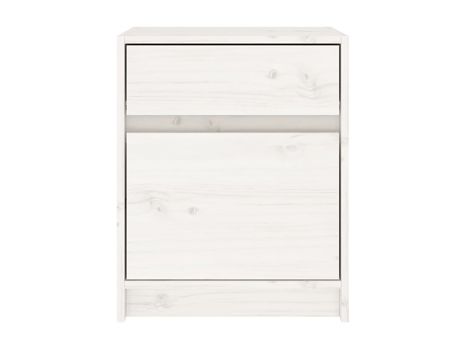 Mesitas de noche 2 uds Blanco 40x31x50 cm Madera maciza de pino