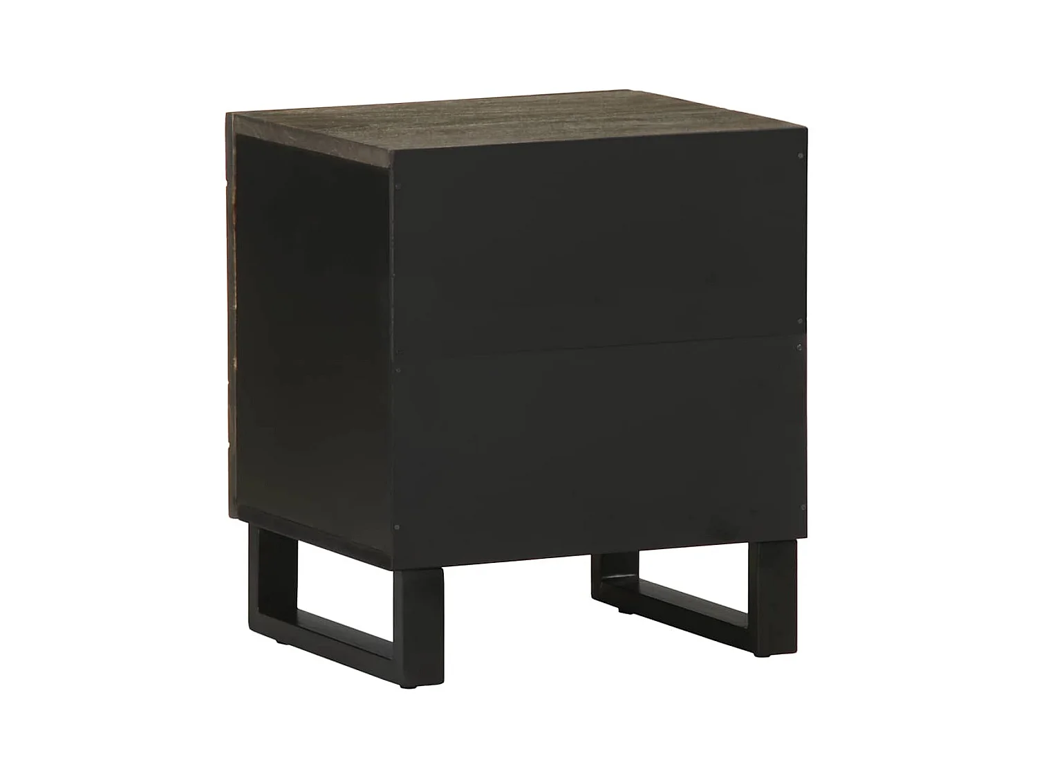 Tables de chevet 2 pcs noir 40x33x46 cm bois de manguier solide