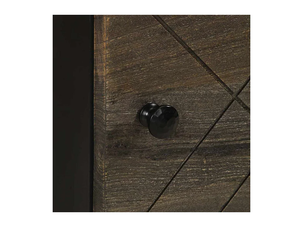 Tables de chevet 2 pcs noir 40x33x46 cm bois de manguier solide