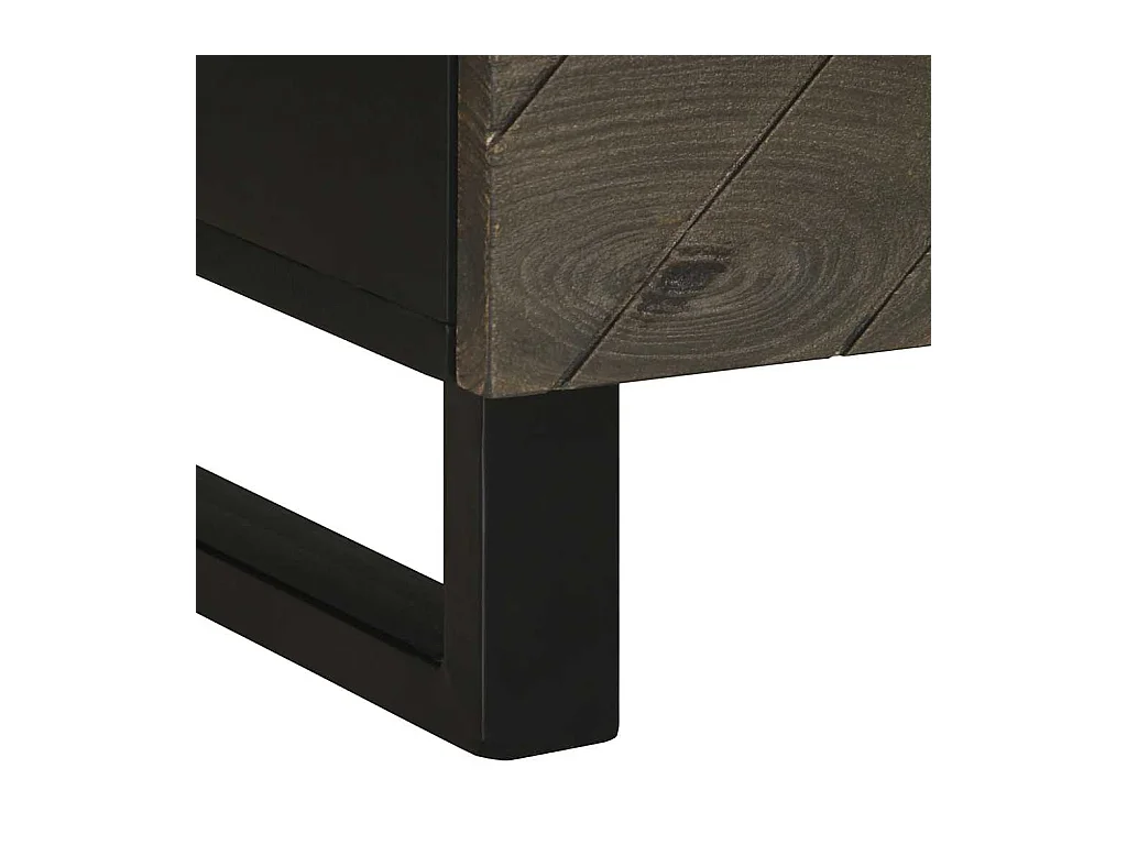 Tables de chevet 2 pcs noir 40x33x46 cm bois de manguier solide