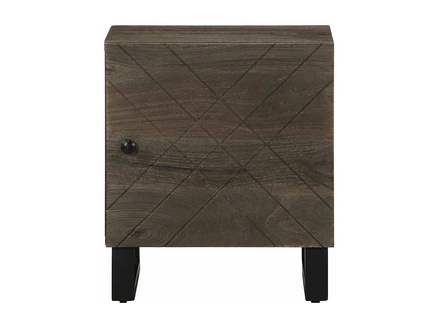 Tables de chevet 2 pcs noir 40x33x46 cm bois de manguier solide