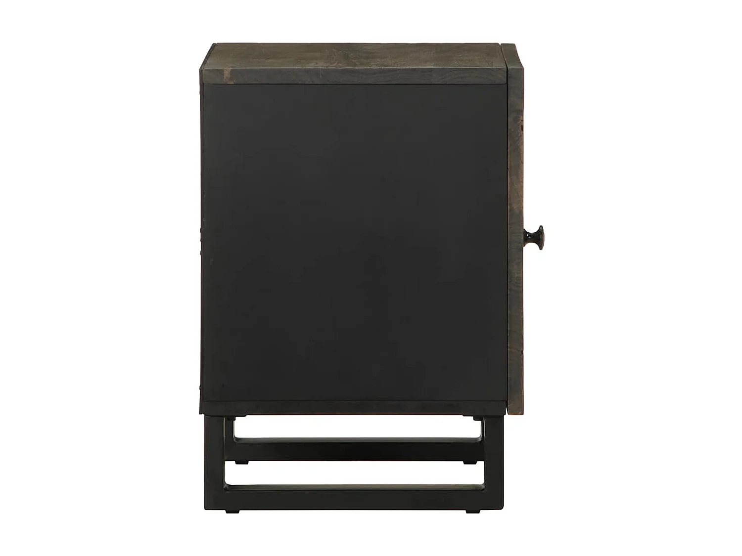 Tables de chevet 2 pcs noir 40x33x46 cm bois de manguier solide