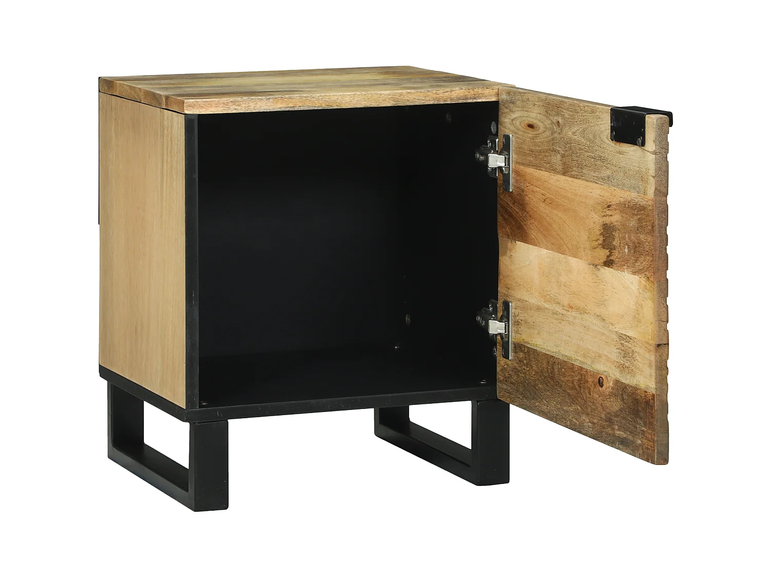 Comodini - 2 pezzi, 40x33,5x46 cm, legno massello di mango