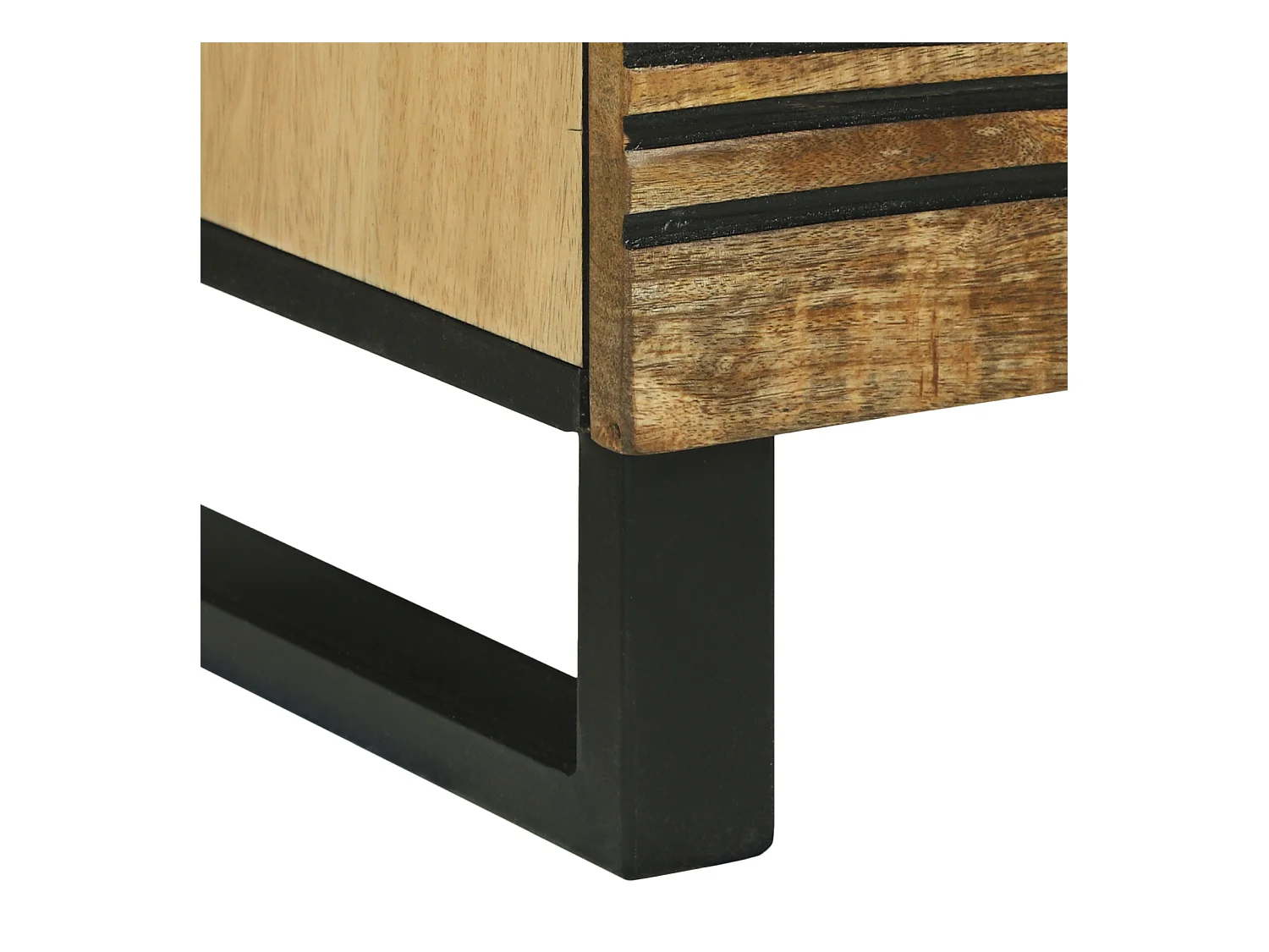 Comodini - 2 pezzi, 40x33,5x46 cm, legno massello di mango