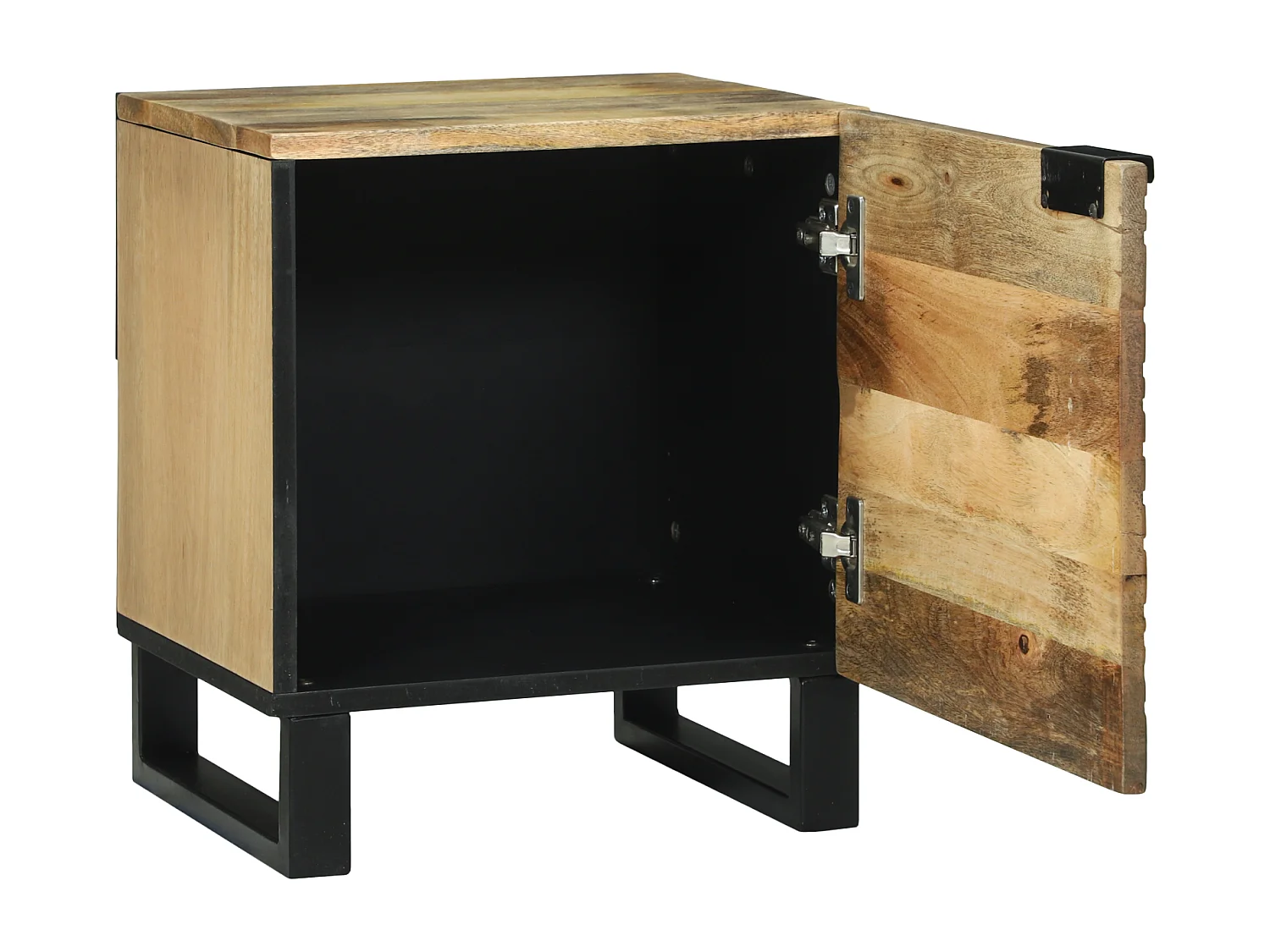 Tablettes de Chevet - 2 pcs, 40x33.5x46 cm, Bois de Mangue Massif