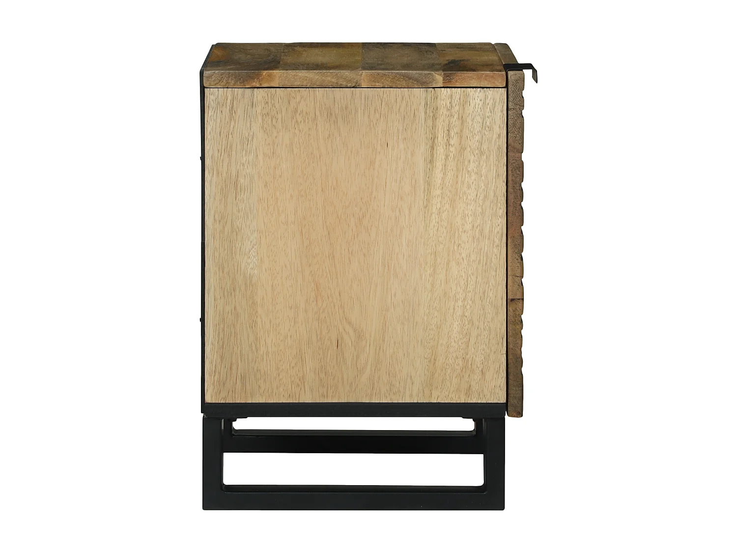 Tablettes de Chevet - 2 pcs, 40x33.5x46 cm, Bois de Mangue Massif