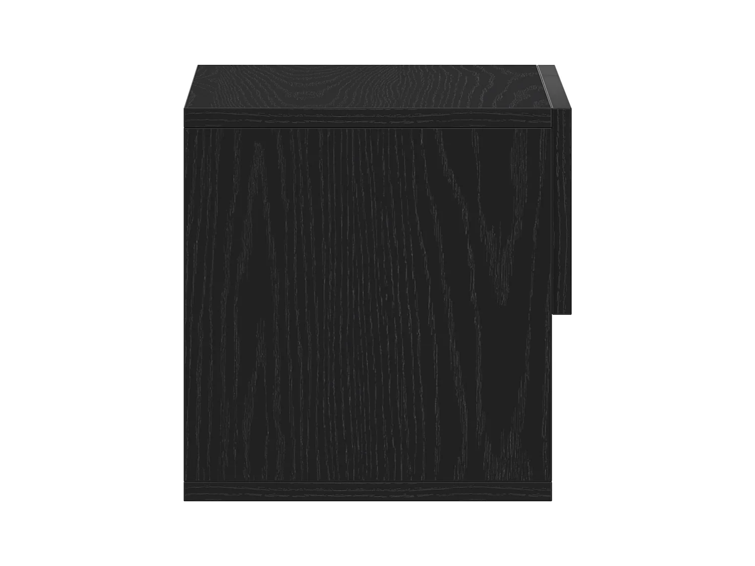 Zwarte wandnachtkastje van spaanplaat