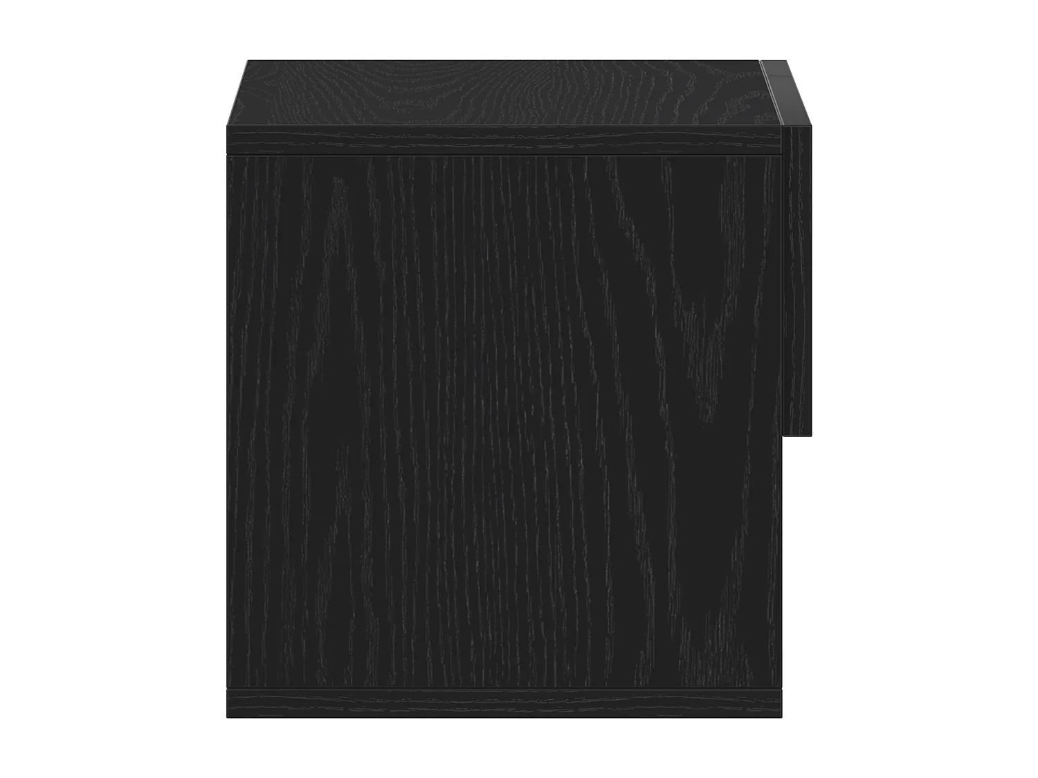 Table de chevet murale en bois noir aggloméré