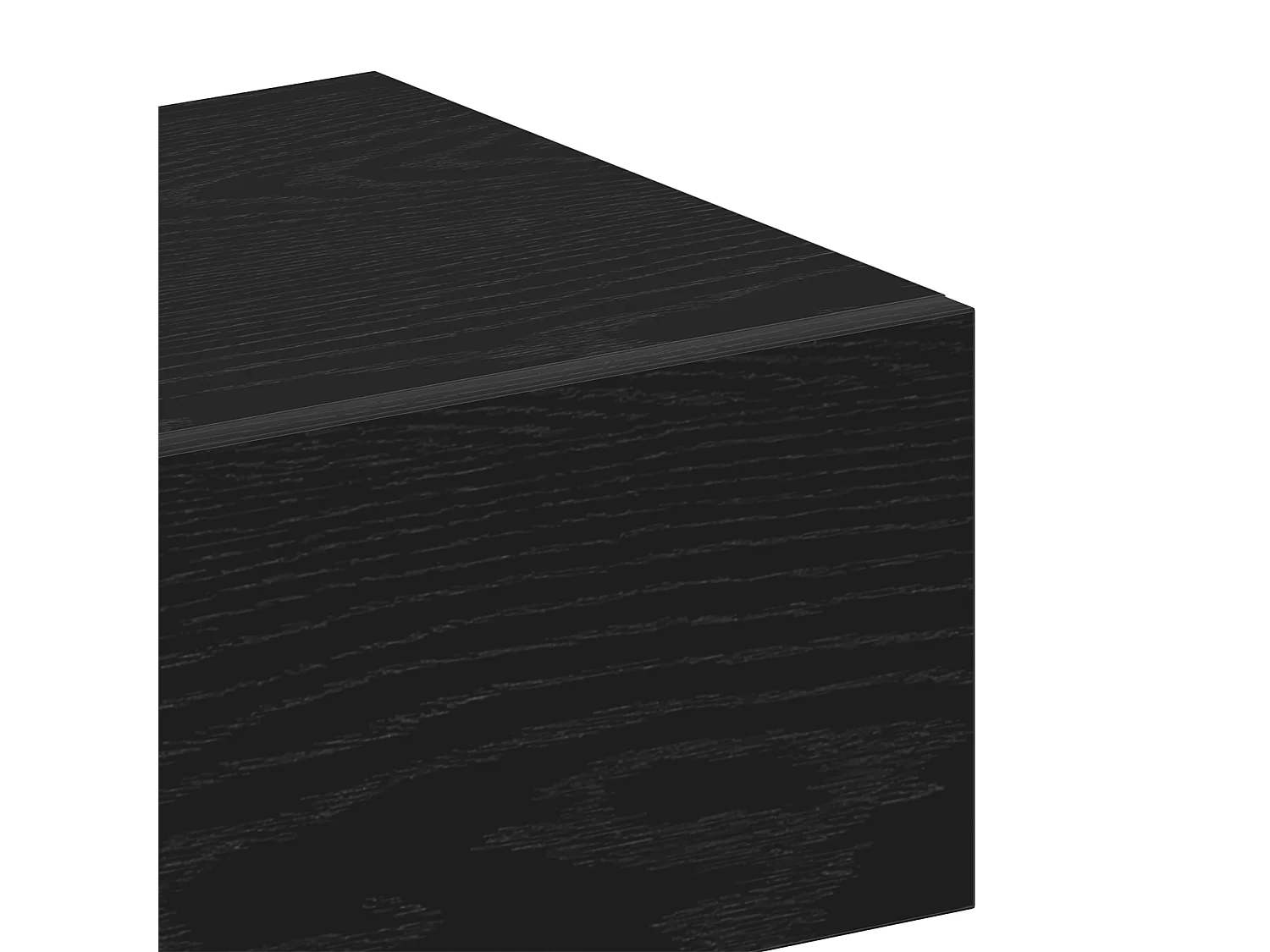 Table de chevet murale en bois noir aggloméré