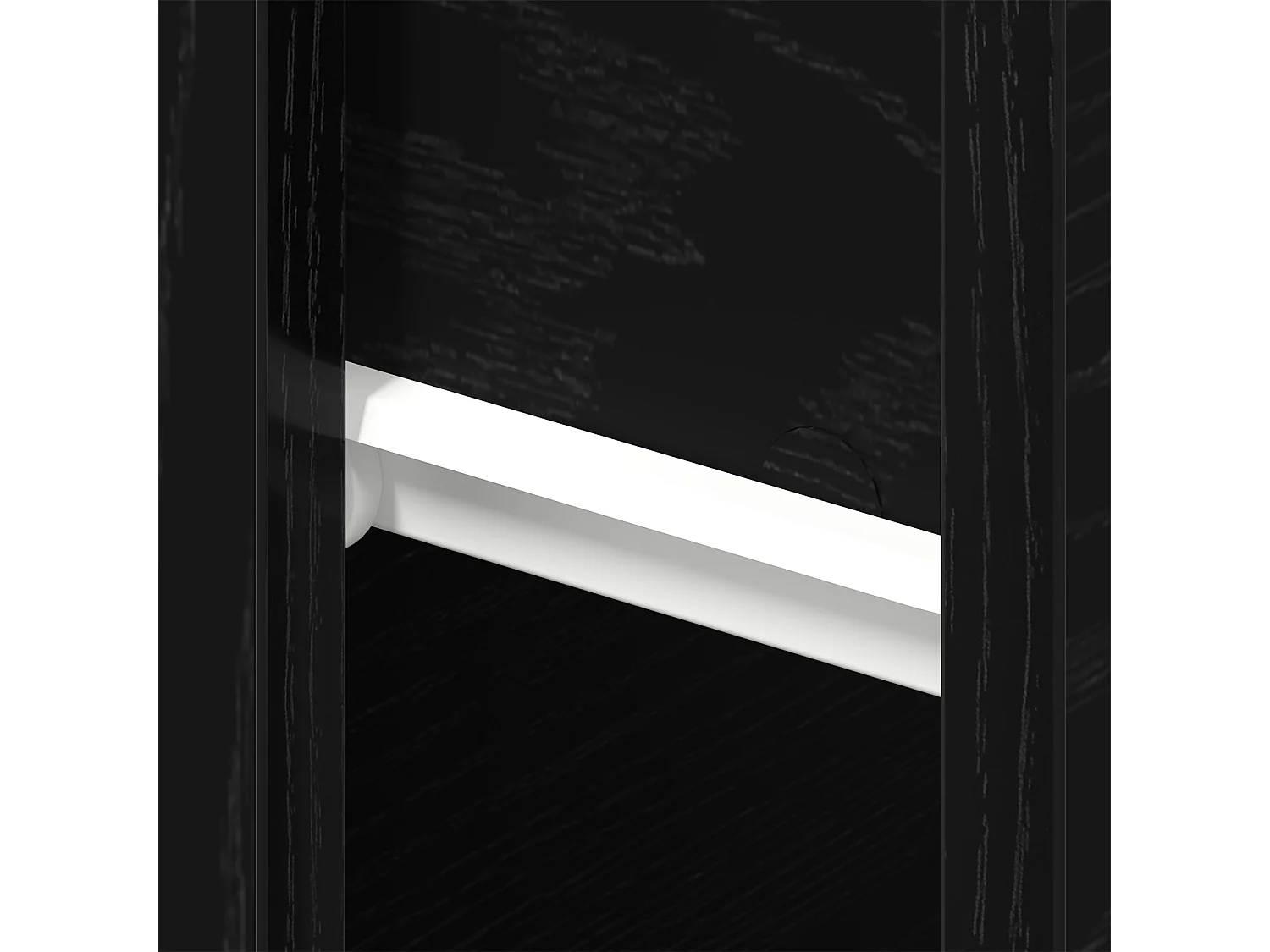 Table de chevet murale en bois noir aggloméré