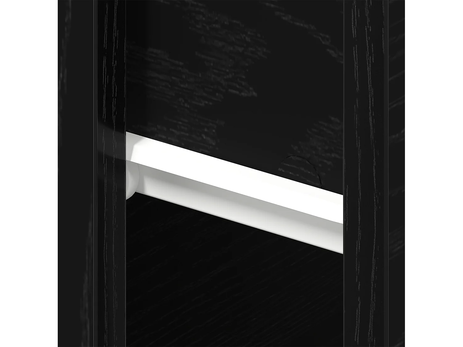 Table de chevet murale en bois noir aggloméré