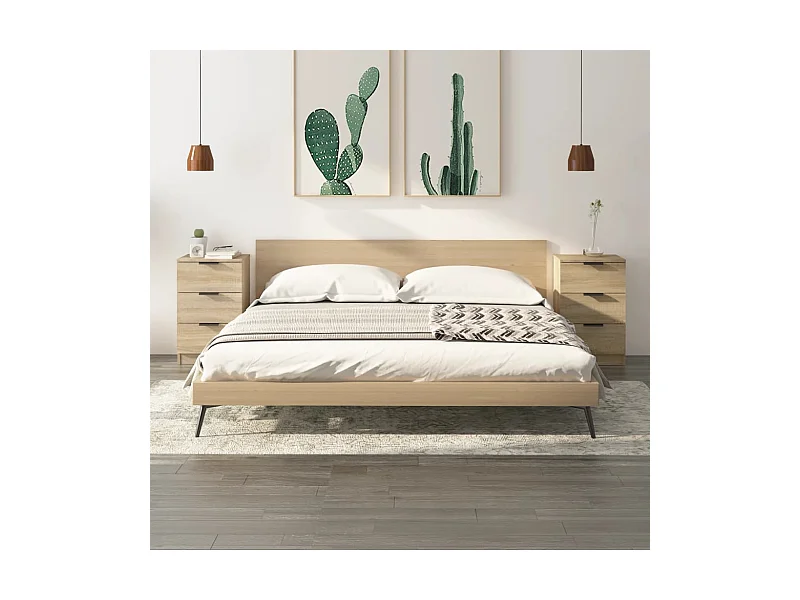 Comodini 2 pz. Rovere Sonoma 40x36x65 cm