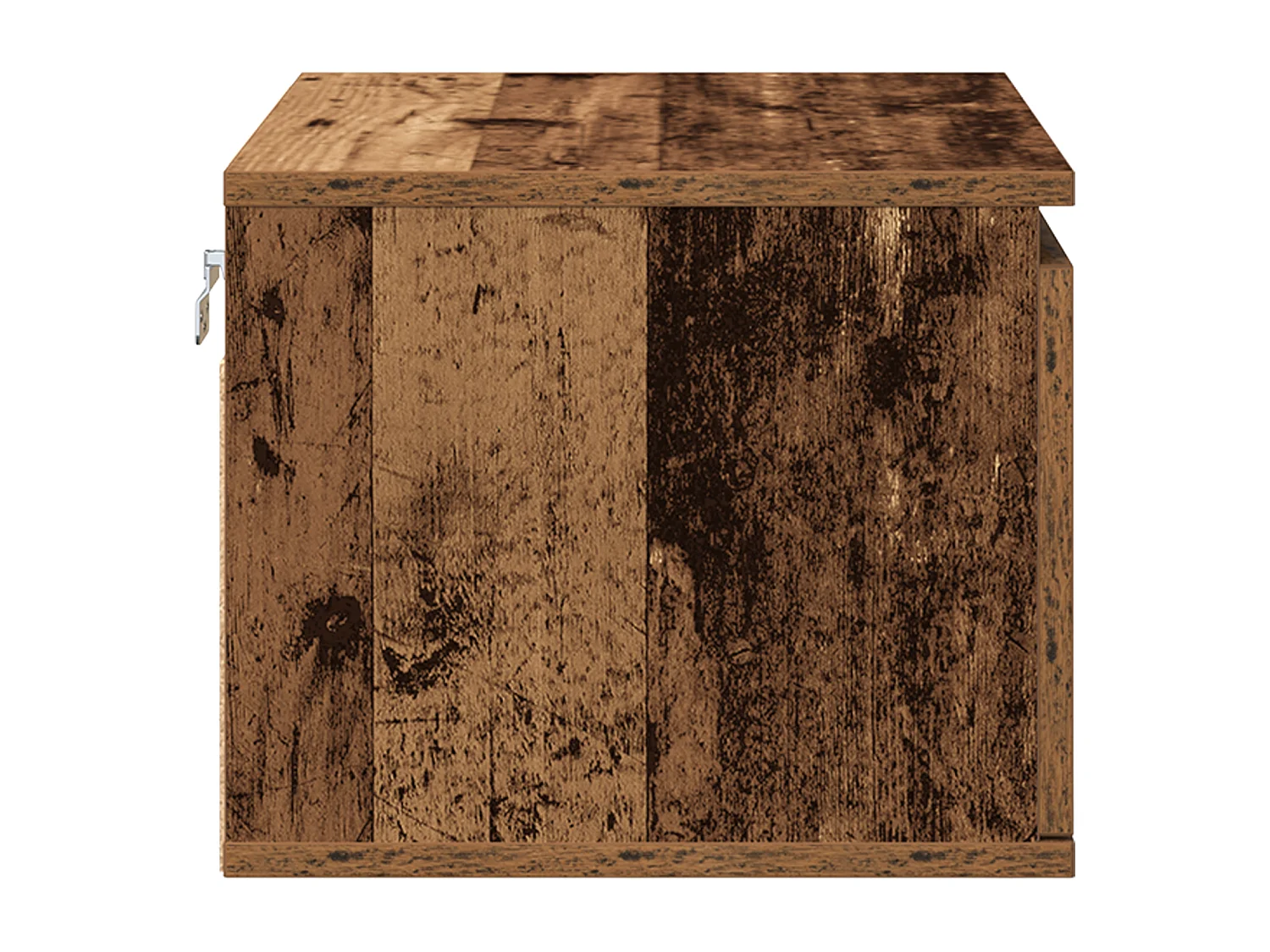 Table de chevet avec éclairage LED monté au mur en bois ancien 50x36x30 cm