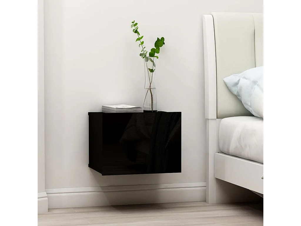 Table de chevet Noir 40x30x30 cm Bois d'ingénierie