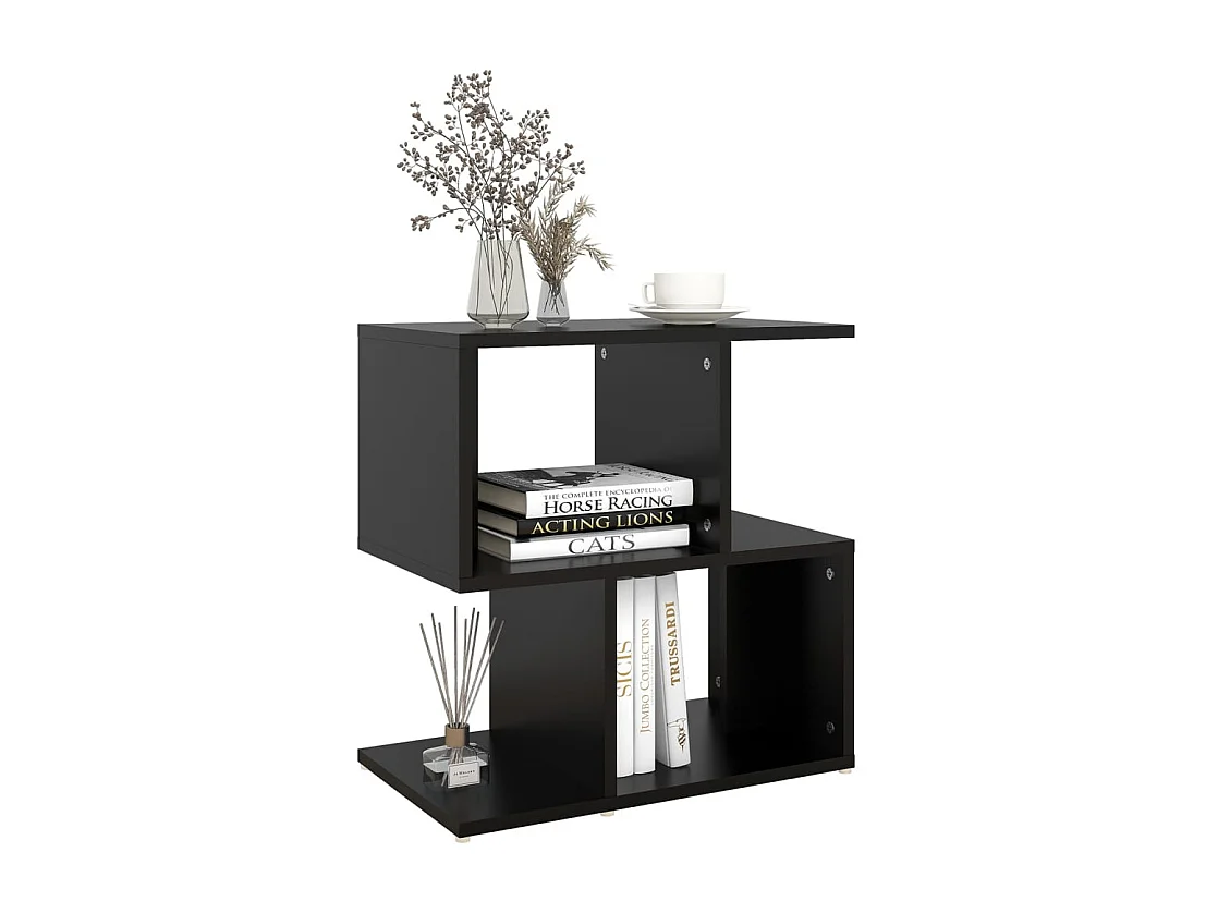 Comodini 2 pezzi neri 50x30x51,5 cm in legno ingegnerizzato