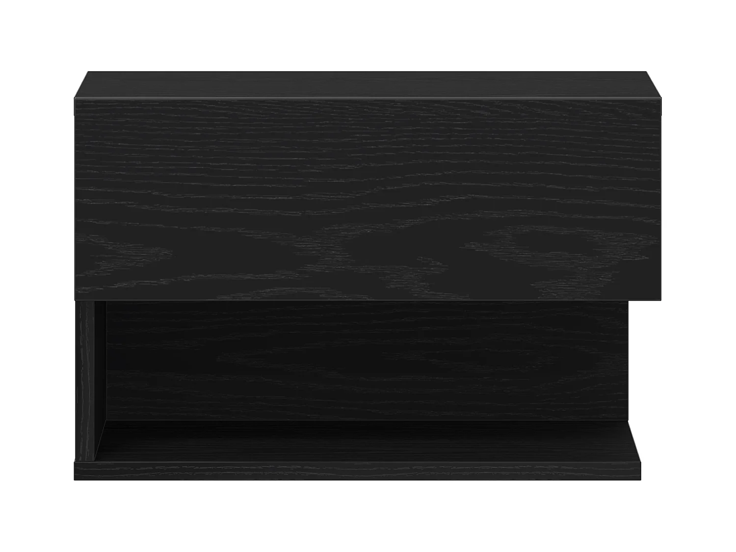 Wandgemonteerde nachtkastjes (set van 2) - Engineered Wood Black Oak