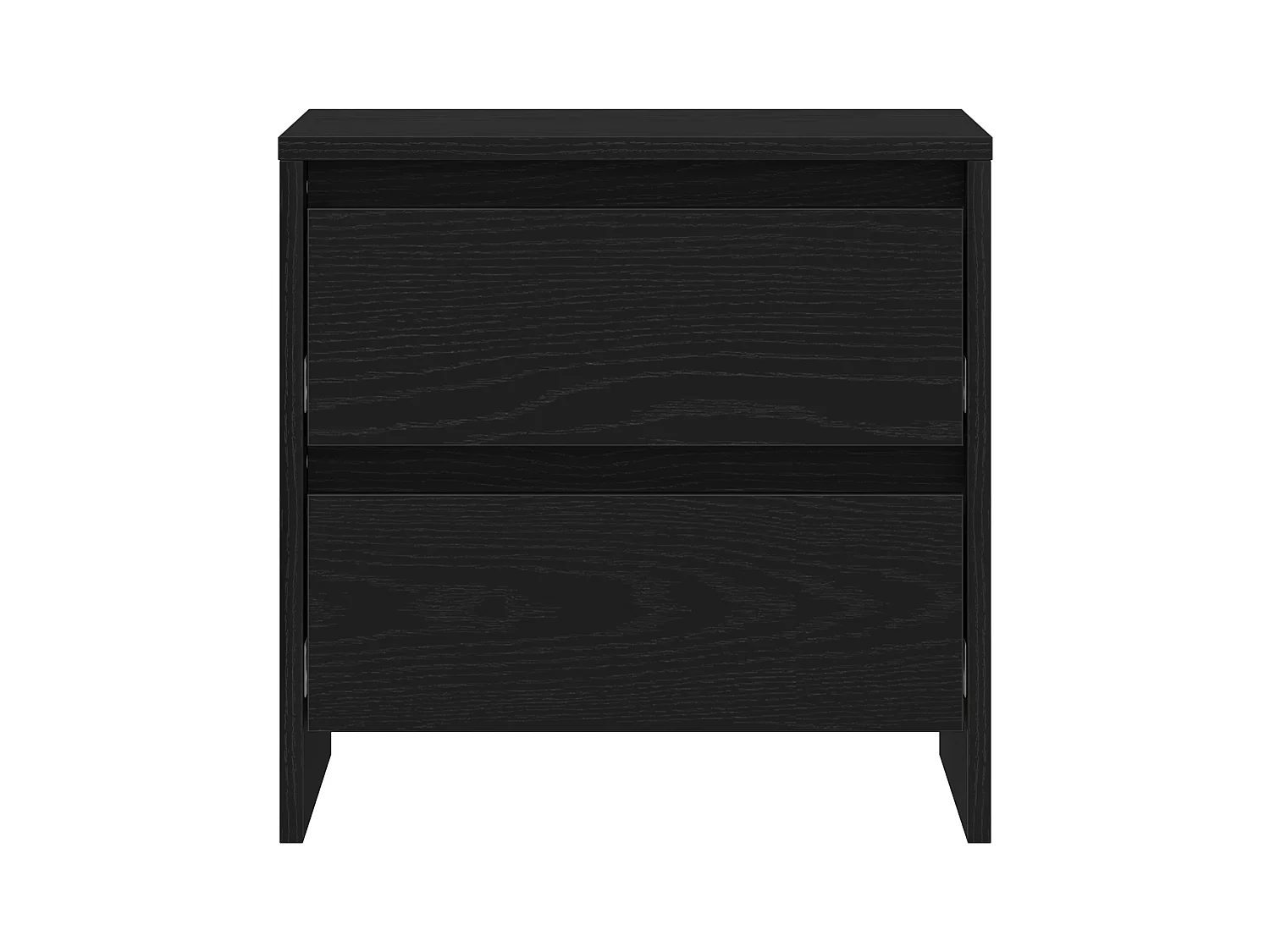 Comodino in rovere nero 45x34x44,5 cm in legno ricostituito