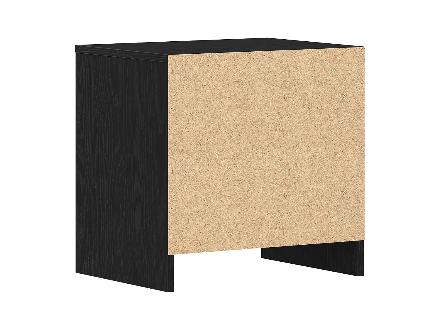Comodino in rovere nero 45x34x44,5 cm in legno ricostituito