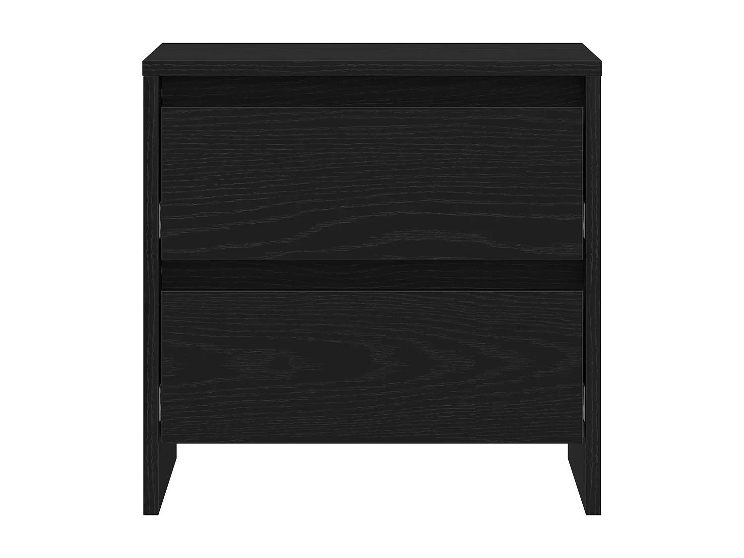 Table de chevet en chêne noir 45x34x44,5 cm en bois reconstitué