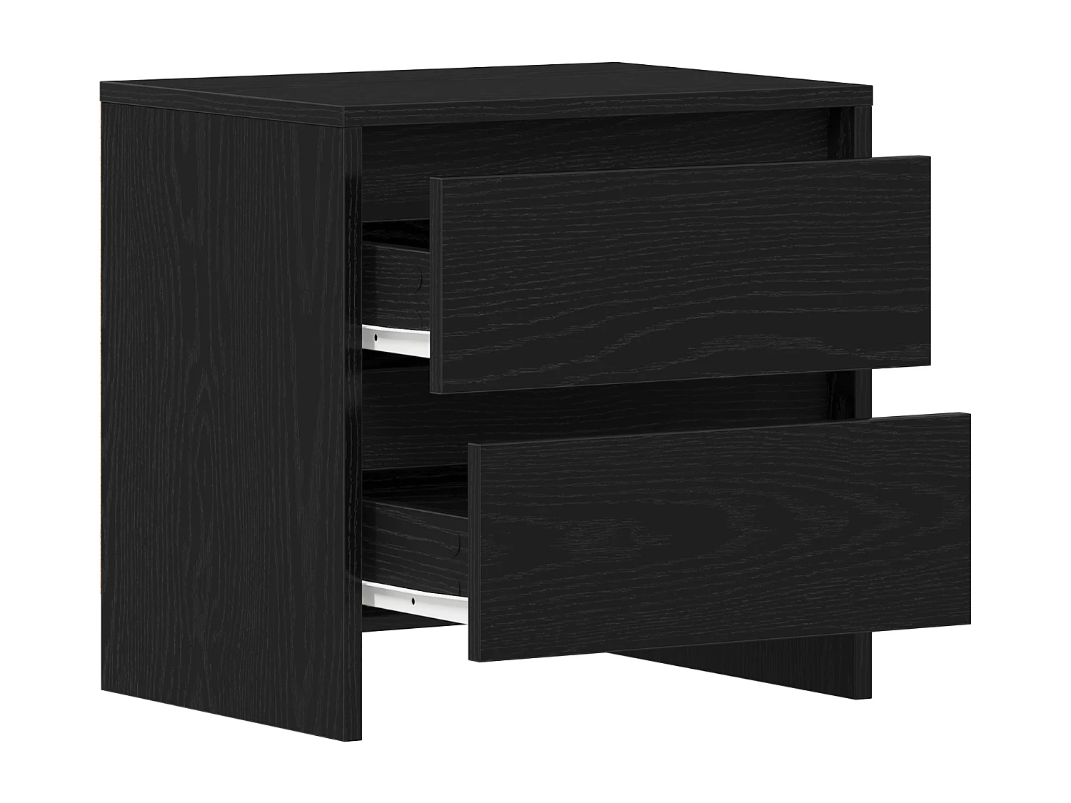 Table de chevet en chêne noir 45x34x44,5 cm en bois reconstitué