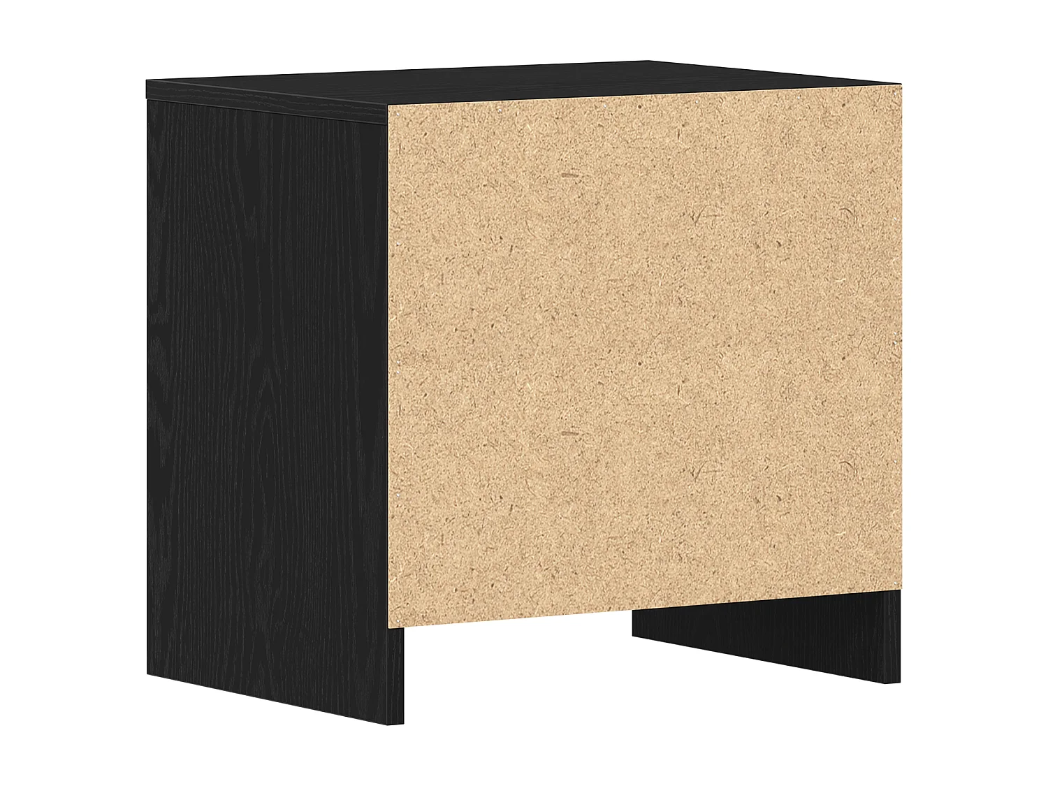 Table de chevet en chêne noir 45x34x44,5 cm en bois reconstitué