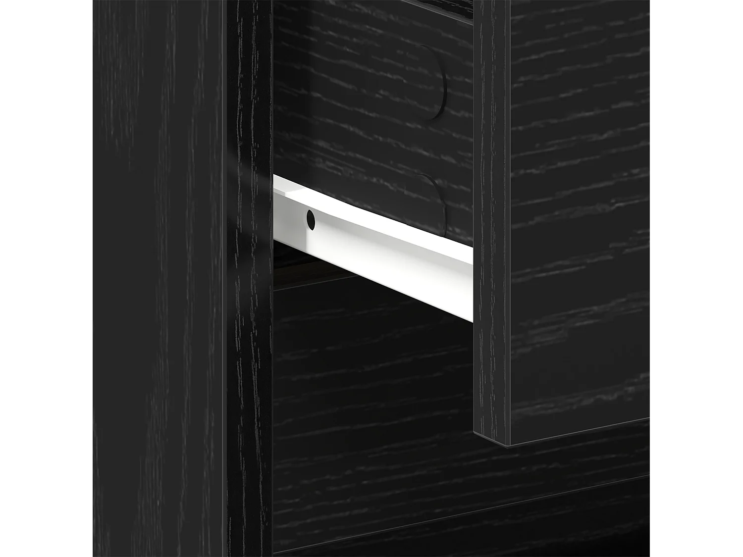 Table de chevet en chêne noir 45x34x44,5 cm en bois reconstitué