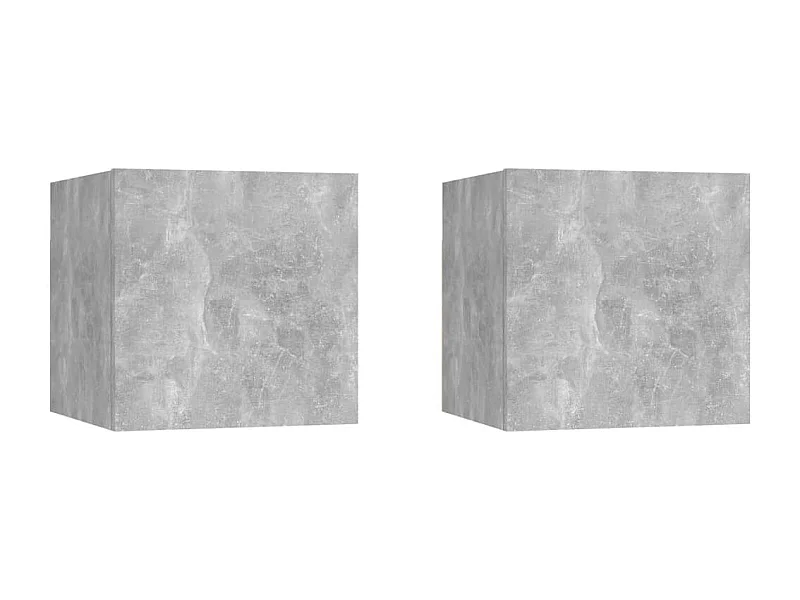 Comodini 2 pezzi grigio cemento 30,5x30x30 cm in legno ingegnerizzato