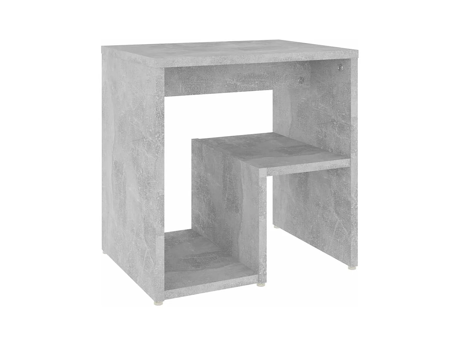 Betongrauer Nachttisch 40x30x40 cm Holzwerkstoff