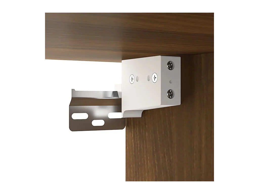 Comodino da parete in rovere marrone 35x35x20 cm