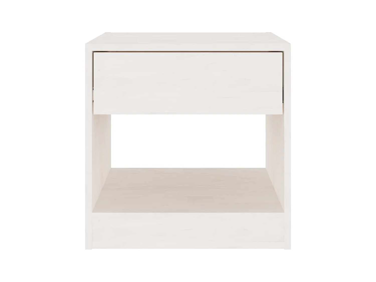 Comodini 2 pz Bianco 40x31x40 cm Legno massello di pino