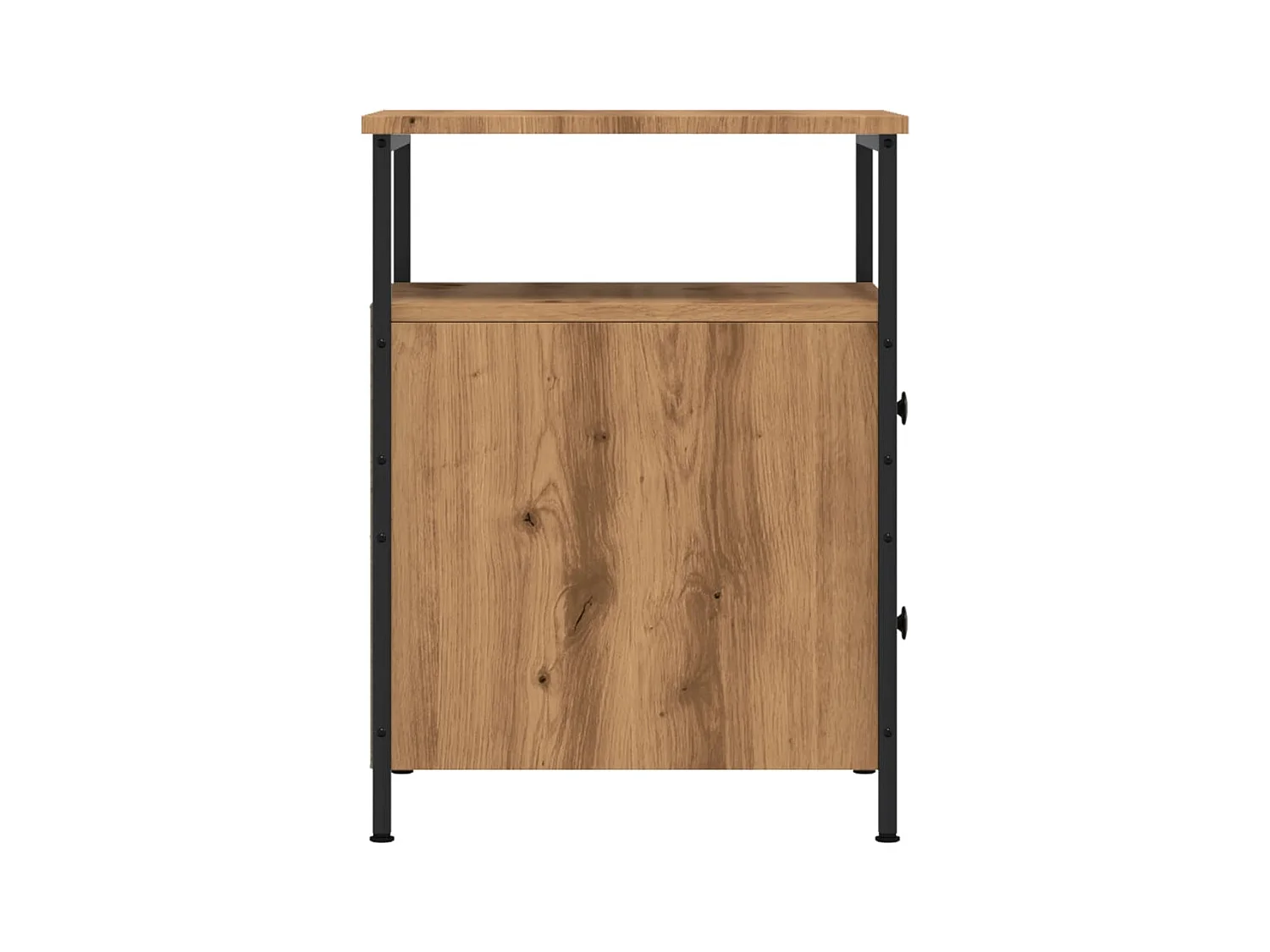 Table de chevet chêne artisanal 44x45x60 cm bois d'ingénierie