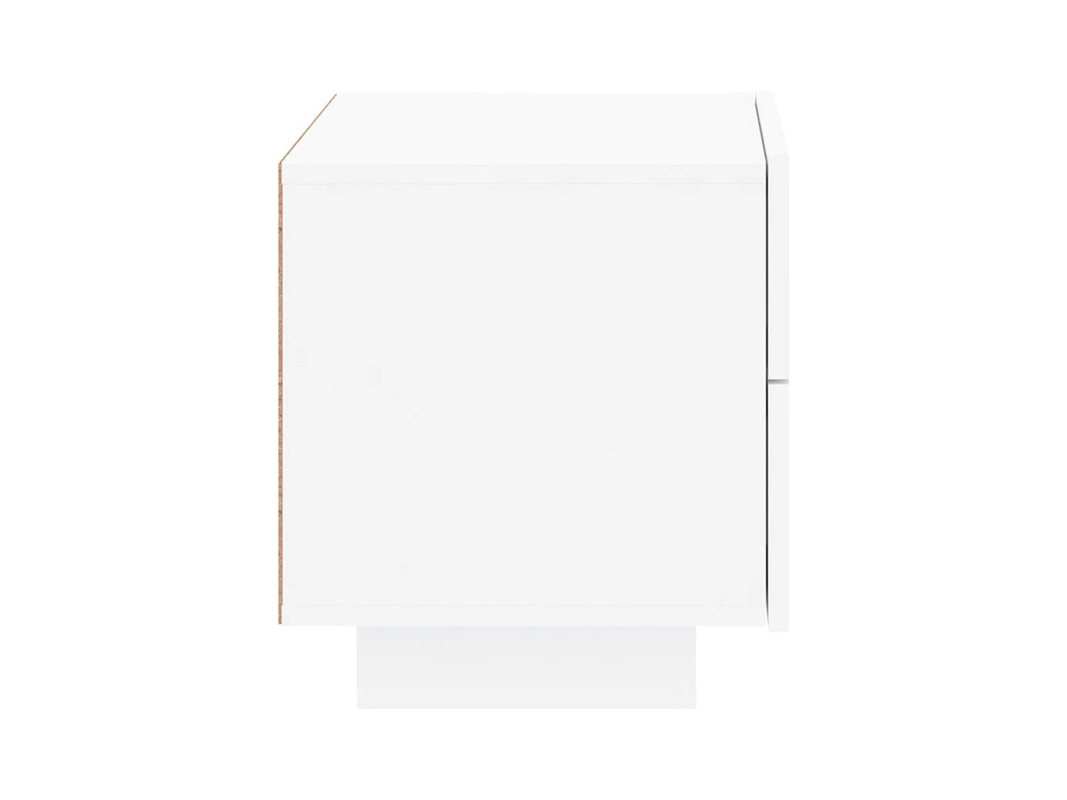 Table de chevet avec lumières LED blanc 70x36x40,5 cm