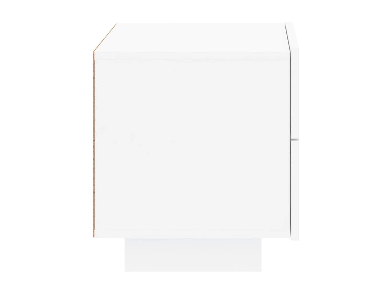 Mesita de noche con luces LED blanca 70x36x40,5 cm