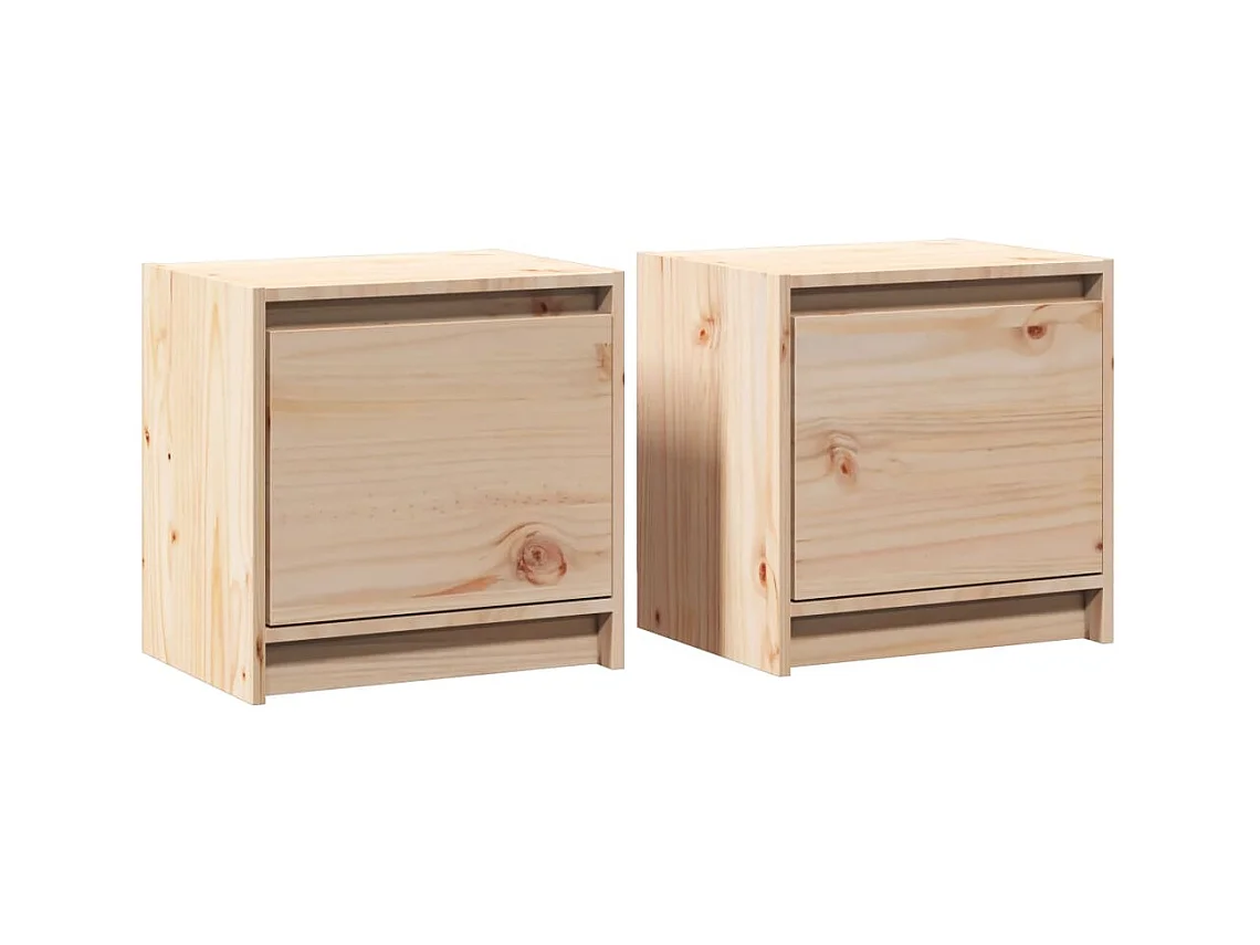 Nachtkastjes 2 stuks 40x30,5x40 cm massief grenenhout
