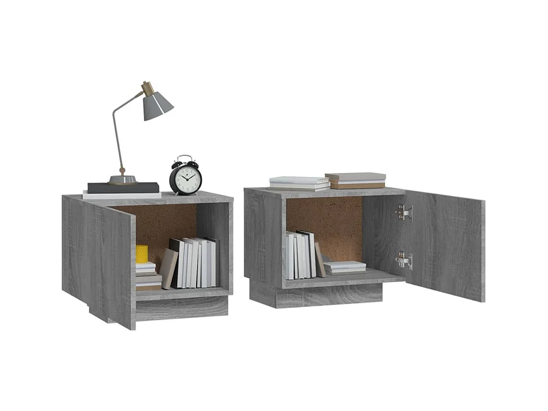 Table de chevet Sonoma gris 100x35x40 cm Bois d'ingénierie