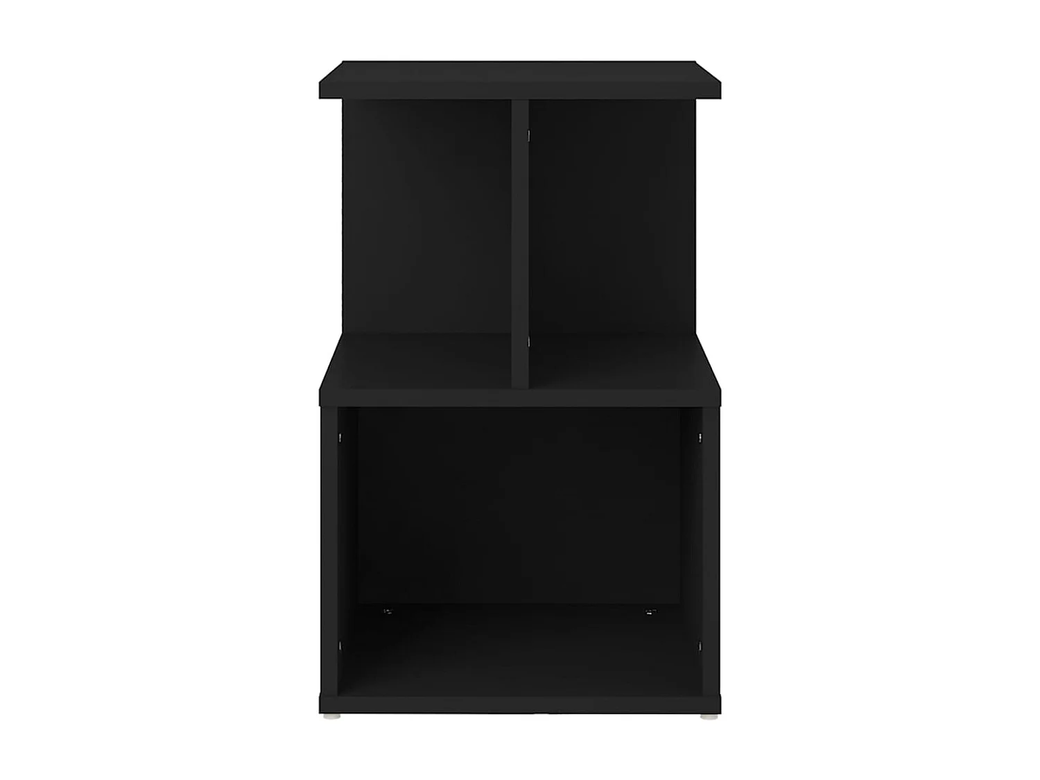 Mesitas de noche 2 piezas negras 35x35x55 cm madera de ingeniería